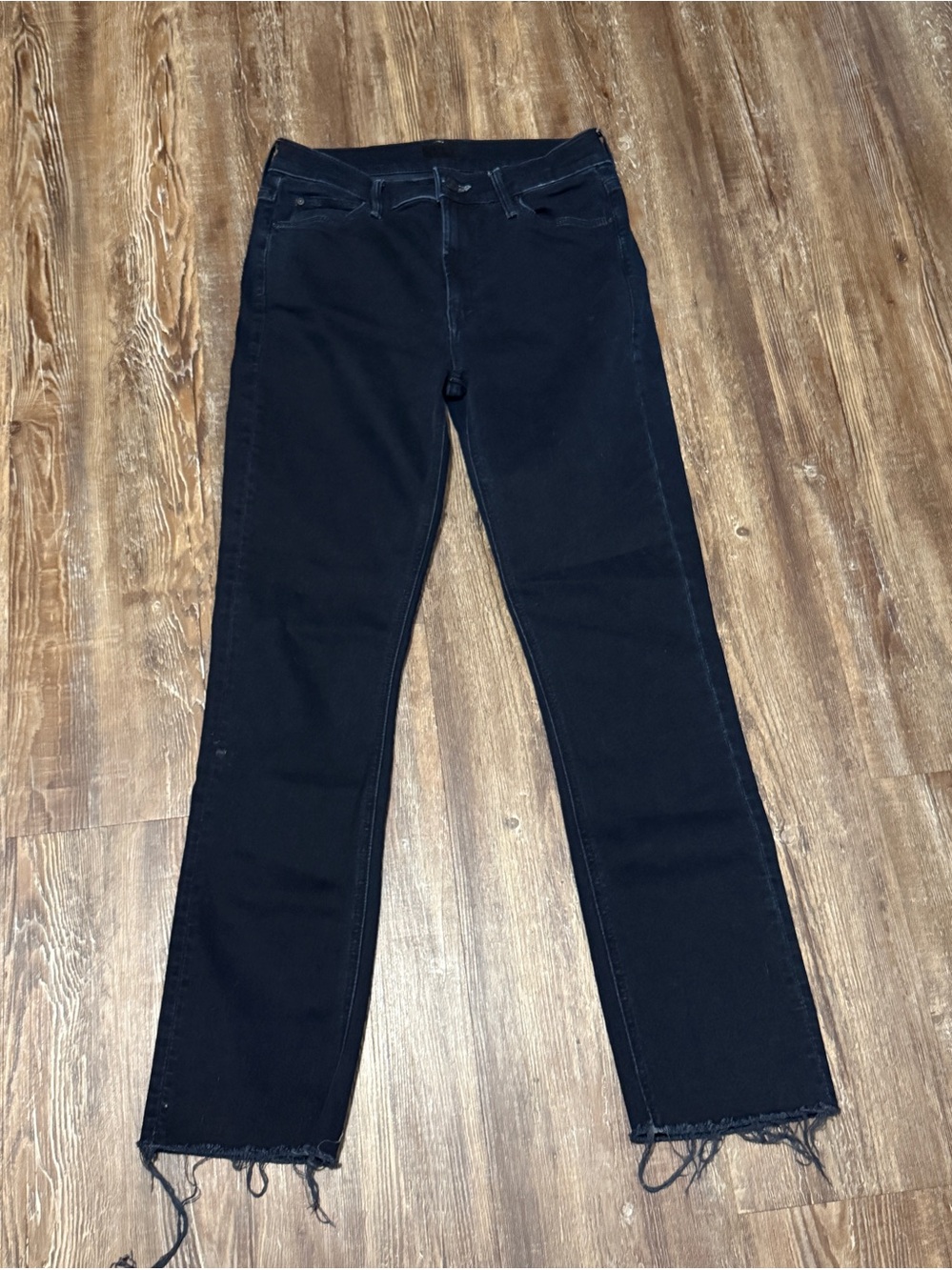 Mother The Mid Rise Dazzler Ankle Fray Jeans Women's 27 in Holding Hands